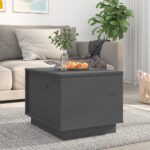 Sofabord 40x50x35 cm massivt fyrretræ grå - Kategori: 4 Sofabord 40x50x35 cm massivt fyrretræ grå