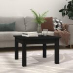 Sofabord 45x45x30 cm massivt fyrretræ sort - Kategori: 4 Sofabord 45x45x30 cm massivt fyrretræ sort