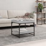 Sofabord 49,5×49,5×45 cm konstrueret træ grå sonoma-eg - Kategori: 4 Sofabord 49,5x49,5x45 cm konstrueret træ grå sonoma-eg