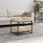 Sofabord 49,5×49,5×45 cm konstrueret træ sonoma-eg - Kategori: 4 Sofabord 49,5x49,5x45 cm konstrueret træ sonoma-eg