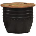 Sofabord 50×39,5 cm massivt genbrugstræ sort - Kategori: 4 Sofabord 50x39,5 cm massivt genbrugstræ sort