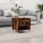 Sofabord 50x46x50 cm konstrueret træ røget egetræsfarve - Kategori: 4 Sofabord 50x46x50 cm konstrueret træ røget egetræsfarve