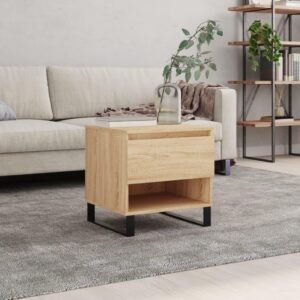 Sofabord 50x46x50 cm konstrueret træ sonoma-eg
