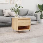 Sofabord 50x46x50 cm konstrueret træ sonoma-eg - Kategori: 4 Sofabord 50x46x50 cm konstrueret træ sonoma-eg
