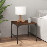 Sofabord 50x50x35 cm konstrueret træ brun egetræsfarve - Kategori: 4 Sofabord 50x50x35 cm konstrueret træ brun egetræsfarve