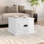Sofabord 50x50x35 cm konstrueret træ hvid højglans - Kategori: 4 Sofabord 50x50x35 cm konstrueret træ hvid højglans