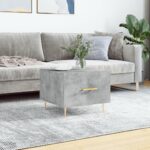 Sofabord 50x50x40 cm konstrueret træ betongrå - Kategori: 4 Sofabord 50x50x40 cm konstrueret træ betongrå