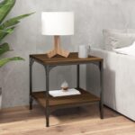 Sofabord 50x50x40 cm konstrueret træ brun egetræsfarve - Kategori: 4 Sofabord 50x50x40 cm konstrueret træ brun egetræsfarve