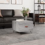 Sofabord 50x50x40 cm konstrueret træ grå sonoma-eg - Kategori: 4 Sofabord 50x50x40 cm konstrueret træ grå sonoma-eg