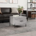 Sofabord 50x50x40 cm konstrueret træ grå sonoma-eg - Kategori: 4 Sofabord 50x50x40 cm konstrueret træ grå sonoma-eg