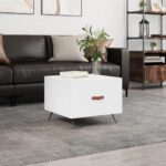 Sofabord 50x50x40 cm konstrueret træ hvid - Kategori: 4 Sofabord 50x50x40 cm konstrueret træ hvid