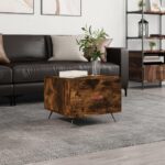 Sofabord 50x50x40 cm konstrueret træ røget egetræsfarve - Kategori: 4 Sofabord 50x50x40 cm konstrueret træ røget egetræsfarve