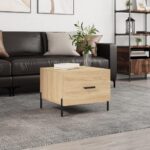 Sofabord 50x50x40 cm konstrueret træ sonoma egetræsfarve - Kategori: 4 Sofabord 50x50x40 cm konstrueret træ sonoma egetræsfarve