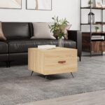 Sofabord 50x50x40 cm konstrueret træ sonoma egetræsfarve - Kategori: 4 Sofabord 50x50x40 cm konstrueret træ sonoma egetræsfarve