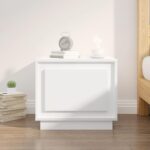 Sofabord 51x50x44 cm konstrueret træ hvid højglans - Kategori: 4 Sofabord 51x50x44 cm konstrueret træ hvid højglans
