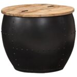 Sofabord 53×43 cm rundt massivt mangotræ - Kategori: 4 Sofabord 53x43 cm rundt massivt mangotræ