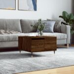 Sofabord 55x55x36,5 cm konstrueret træ brun egetræsfarve - Kategori: 4 Sofabord 55x55x36,5 cm konstrueret træ brun egetræsfarve