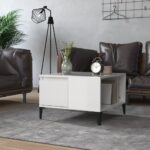 Sofabord 55x55x36,5 cm konstrueret træ hvid højglans - Kategori: 4 Sofabord 55x55x36,5 cm konstrueret træ hvid højglans