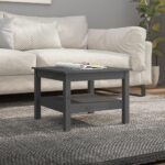 Sofabord 55x55x40 cm massivt fyrretræ grå - Kategori: 4 Sofabord 55x55x40 cm massivt fyrretræ grå