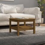 Sofabord 55x55x40 cm massivt fyrretræ gyldenbrun - Kategori: 4 Sofabord 55x55x40 cm massivt fyrretræ gyldenbrun