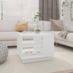 Sofabord 55x55x43 cm spånplade hvid - Kategori: 4 Sofabord 55x55x43 cm spånplade hvid