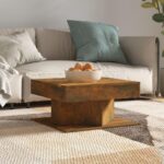 Sofabord 57x57x30 cm konstrueret træ røget egetræsfarve - Kategori: 4 Sofabord 57x57x30 cm konstrueret træ røget egetræsfarve