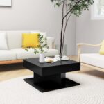 Sofabord 57x57x30 cm spånplade sort - Kategori: 4 Sofabord 57x57x30 cm spånplade sort