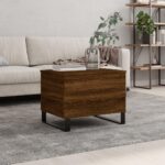Sofabord 60×44,5×45 cm konstrueret træ brun egetræsfarve - Kategori: 4 Sofabord 60x44,5x45 cm konstrueret træ brun egetræsfarve