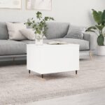 Sofabord 60×44,5×45 cm konstrueret træ hvid - Kategori: 4 Sofabord 60x44,5x45 cm konstrueret træ hvid