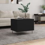 Sofabord 60×44,5×45 cm konstrueret træ sort - Kategori: 4 Sofabord 60x44,5x45 cm konstrueret træ sort