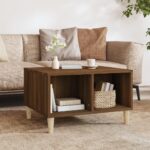 Sofabord 60x50x36,5 cm konstrueret træ brun egetræsfarve - Kategori: 4 Sofabord 60x50x36,5 cm konstrueret træ brun egetræsfarve