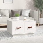Sofabord 60x53x35 cm massivt fyrretræ hvid - Kategori: 4 Sofabord 60x53x35 cm massivt fyrretræ hvid