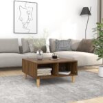 Sofabord 60x60x30 cm konstrueret træ brun egetræ - Kategori: 4 Sofabord 60x60x30 cm konstrueret træ brun egetræ