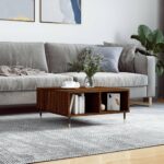 Sofabord 60x60x30 cm konstrueret træ brun egetræsfarve - Kategori: 4 Sofabord 60x60x30 cm konstrueret træ brun egetræsfarve