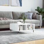 Sofabord 60x60x30 cm konstrueret træ hvid højglans - Kategori: 4 Sofabord 60x60x30 cm konstrueret træ hvid højglans