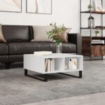 Sofabord 60x60x30 cm konstrueret træ hvid højglans - Kategori: 4 Sofabord 60x60x30 cm konstrueret træ hvid højglans