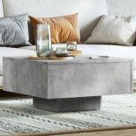 Sofabord 60x60x31,5 cm spånplade betongrå - Kategori: 4 Sofabord 60x60x31,5 cm spånplade betongrå