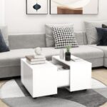 Sofabord 60x60x38 cm spånplade hvid - Kategori: 4 Sofabord 60x60x38 cm spånplade hvid