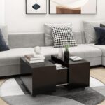 Sofabord 60x60x38 cm spånplade sort - Kategori: 4 Sofabord 60x60x38 cm spånplade sort
