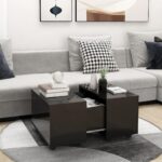 Sofabord 60x60x38 cm spånplade sort højglans - Kategori: 4 Sofabord 60x60x38 cm spånplade sort højglans