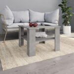 Sofabord 60x60x42 cm konstrueret træ betongrå - Kategori: 4 Sofabord 60x60x42 cm konstrueret træ betongrå
