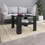 Sofabord 60x60x42 cm konstrueret træ sort - Kategori: 4 Sofabord 60x60x42 cm konstrueret træ sort