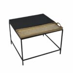 Sofabord 61 x 61 x 49 cm Sort Gylden Stål Aluminium - Kategori: 4 Sofabord 61 x 61 x 49 cm Sort Gylden Stål Aluminium