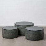 Sofabord 66 x 66 x 34,5 cm Sort Aluminium (3 enheder) - Kategori: 4 Sofabord 66 x 66 x 34,5 cm Sort Aluminium (3 enheder)