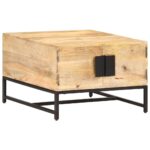 Sofabord 67x67x45 cm massivt mangotræ - Kategori: 4 Sofabord 67x67x45 cm massivt mangotræ