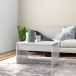 Sofabord 68x50x38 cm spånplade hvid højglans - Kategori: 4 Sofabord 68x50x38 cm spånplade hvid højglans