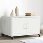 Sofabord 68x50x43,5 cm koldvalset stål hvid - Kategori: 4 Sofabord 68x50x43,5 cm koldvalset stål hvid