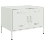 Sofabord 68x50x50,5 cm koldvalset stål hvid - Kategori: 4 Sofabord 68x50x50,5 cm koldvalset stål hvid