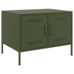 Sofabord 68x50x50,5 cm koldvalset stål olivengrøn - Kategori: 4 Sofabord 68x50x50,5 cm koldvalset stål olivengrøn