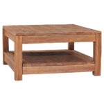 Sofabord 68x67x35 cm massivt teaktræ - Kategori: 4 Sofabord 68x67x35 cm massivt teaktræ